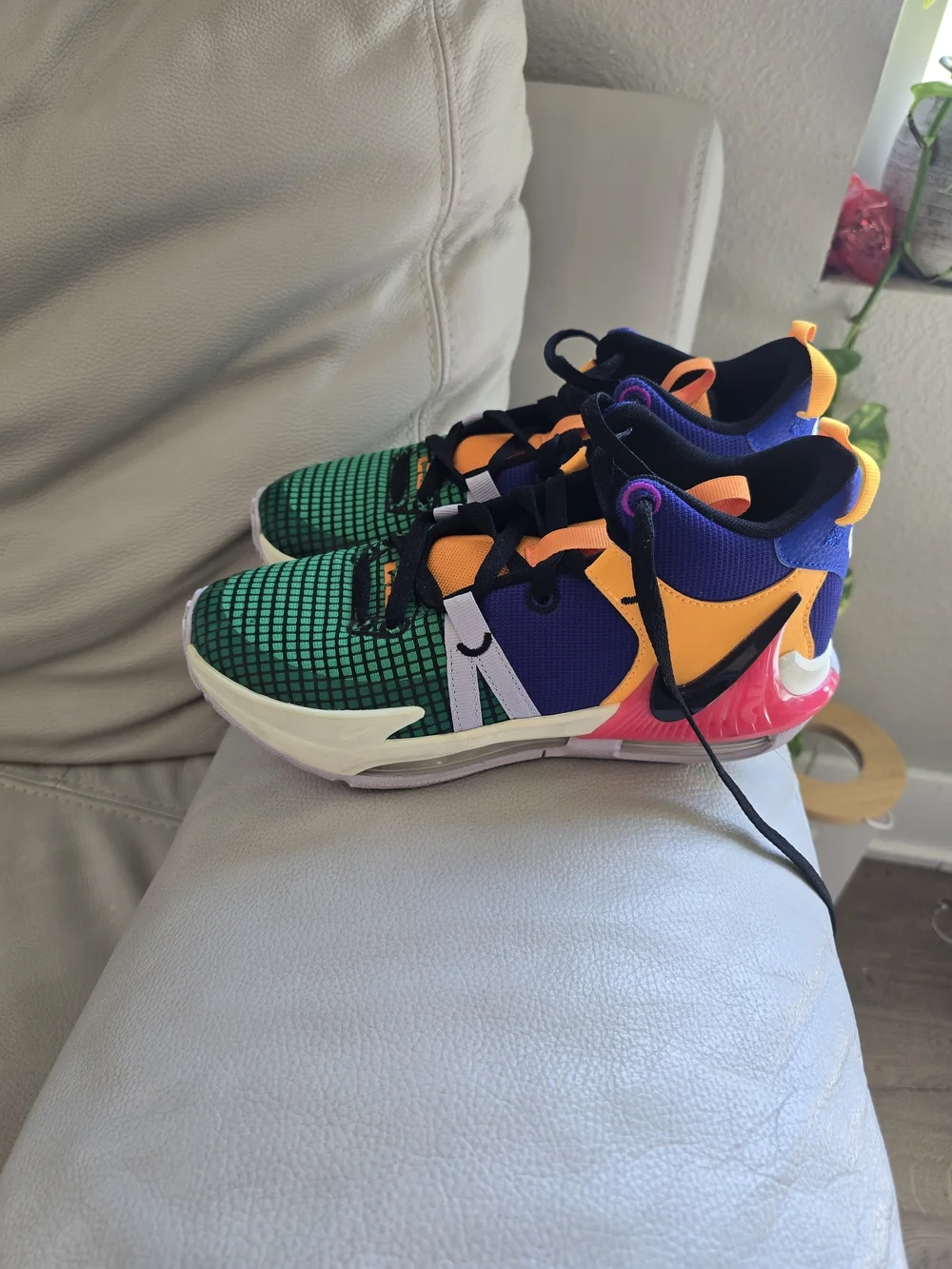 Nike Kids Colorblock Sneakers - Green/Orange/Blue/Purple